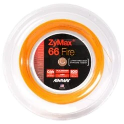 Ashaway Badmintonsaite Zymax 66 Fire Power Orange 200m Rolle