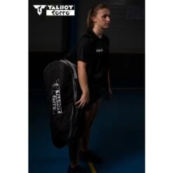 Talbot Torro Racketbag (Schlägertasche, 2 Hauptfächer, Rucksackfunktion) Schwarz/grau -Badmintonschläger Geschäft Talbot Torro Racketbag Schlaegertasche schwarz 65071 1 800x800 1