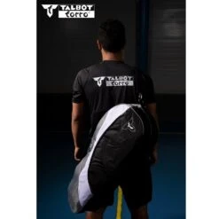 Talbot Torro Racketbag (Schlägertasche, 2 Hauptfächer, Rucksackfunktion) Schwarz/grau -Badmintonschläger Geschäft Talbot Torro Racketbag Schlaegertasche schwarz 65071 2 792x792 1