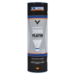 Victor Badmintonbälle Shuttle 3000 Nylon/Korkfuß Premium+ Dose Weiss 6er