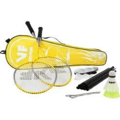 Victor VICFUN Federball-Freizeitset Set Hobby Typ A (2x Schläger, 2x Bälle, 1x Netz, 1x Tasche)