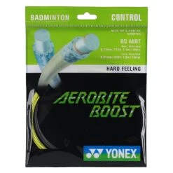 Yonex Badmintonsaite Aerobite Boost Hybrid 0.61/0.72 Grau/gelb 10m Set