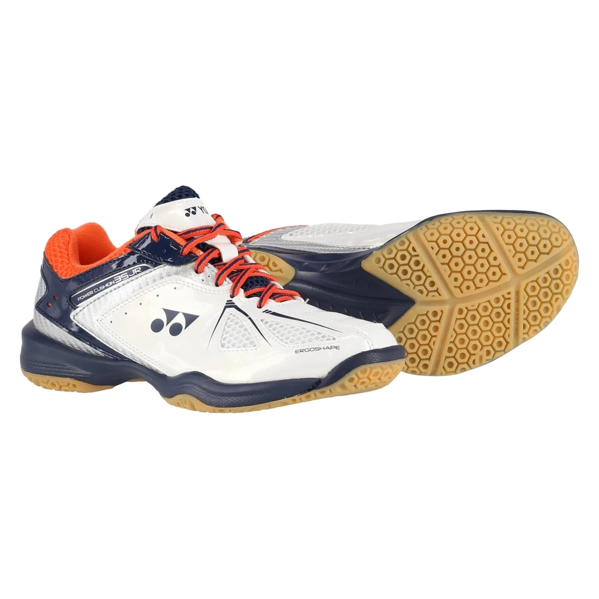 Yonex Badmintonschuhe Power Cushion 35 Weiss/orange Kinder 3 Yonex Badmintonschuhe Power Cushion 35 Weiss/orange Kinder