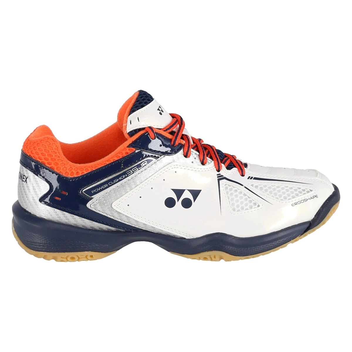 Yonex Badmintonschuhe Power Cushion 35 Weiss/orange Kinder 4 Yonex Badmintonschuhe Power Cushion 35 Weiss/orange Kinder – Bild 2
