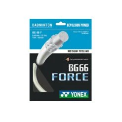 Yonex Badmintonsaite BG 66 Force (Power+Komfort) Weiss 10m Set