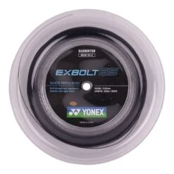 Yonex Badmintonsaite Exbolt 65 (Kontrolle) Schwarz 200m Rolle