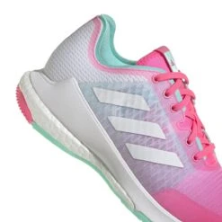 ADIDAS PERFORMANCE Adidas Hallen-Indoorschuhe CrazyFlight 2023 Pink/weiss Damen -Badmintonschläger Geschäft adidas HP3339 Crazyflight Damen Schuh207 1200x1200 1